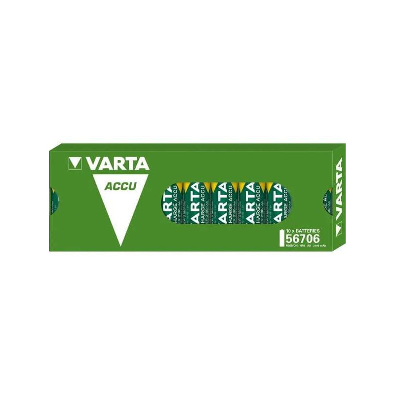10 Piles Rechargeables AA / HR6 2100mAh Varta Accu Power