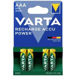 4 Piles Rechargeables AAA / HR03 550mAh Varta Accu Power