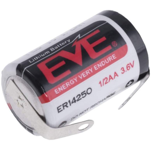 Pile ER14250CNR / 1/2AA Cosses à Souder en U EVE Lithium 3,6V - Bestpiles