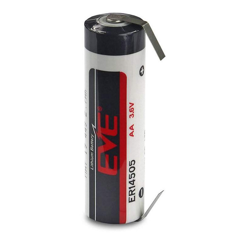 Pile ER14505CNR / AA Cosses à Souder en U EVE Lithium 3,6V