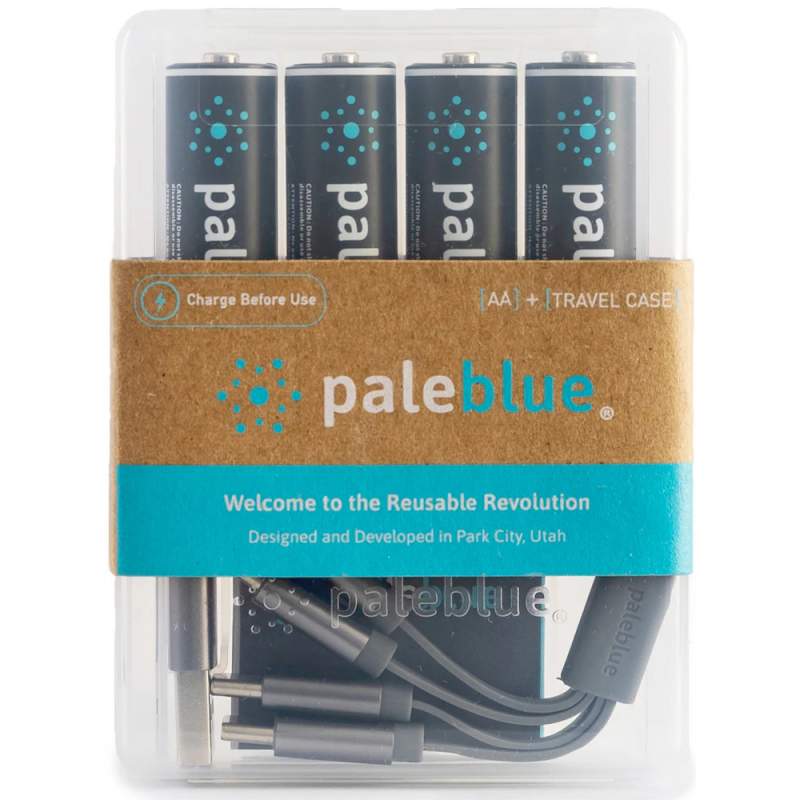 4 Piles Rechargeables USB-C AA / HR6 1700mAh PaleBlue Lithium Ion 1.5V