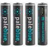 4 Piles Rechargeables USB-C AAA / HR03 600mAh PaleBlue Lithium Ion 1.5V