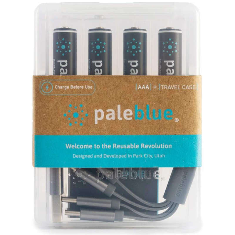4 Piles Rechargeables USB-C AAA / HR03 600mAh PaleBlue Lithium Ion 1.5V