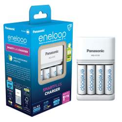Chargeur Panasonic Eneloop Smart Plus Charger BQ-CC55 avec 4 piles AA 2000mAh
