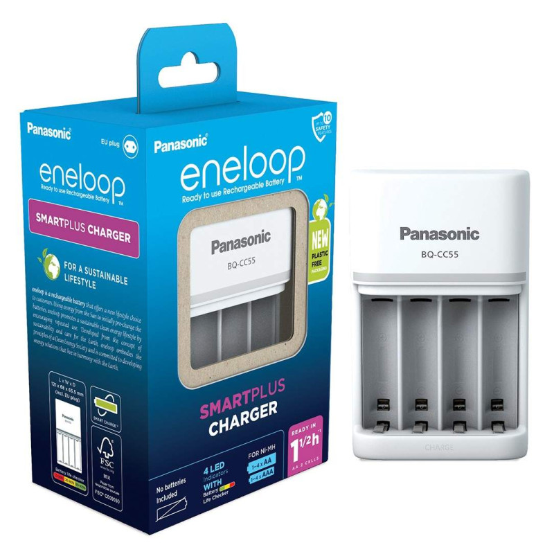 Chargeur Panasonic Eneloop Smart Plus Charger BQ-CC55