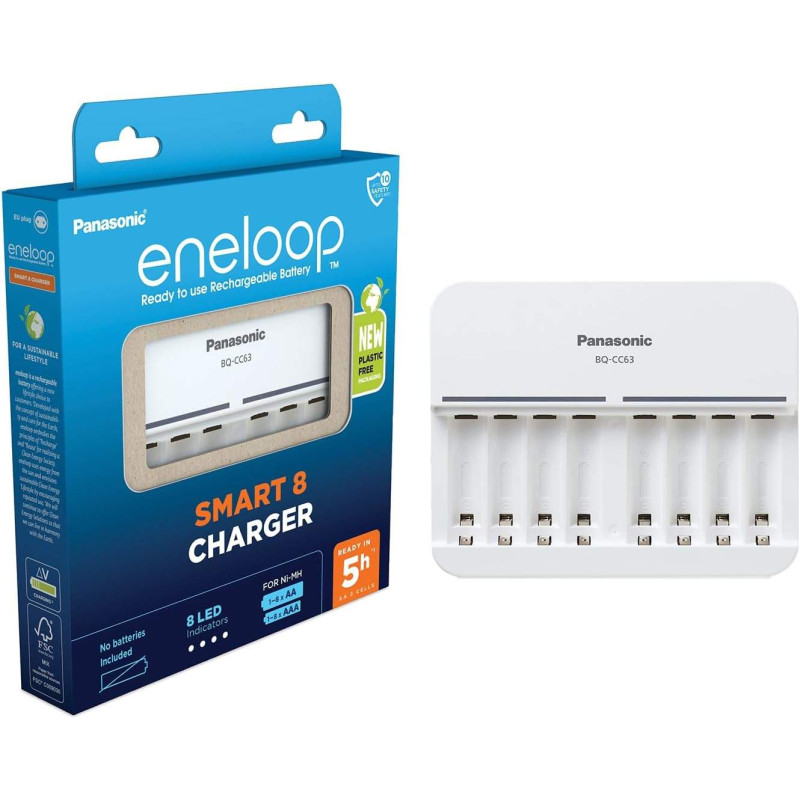 Chargeur Panasonic Eneloop Smart 8 Charger BQ-CC63