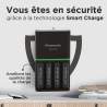 Chargeur Panasonic Eneloop Pro SmartPlus Charger BQ-CC55 avec 4 piles AA 2500mAh