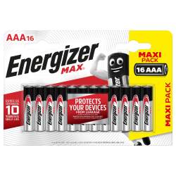16 Piles Alcalines AAA / LR03 Energizer Max