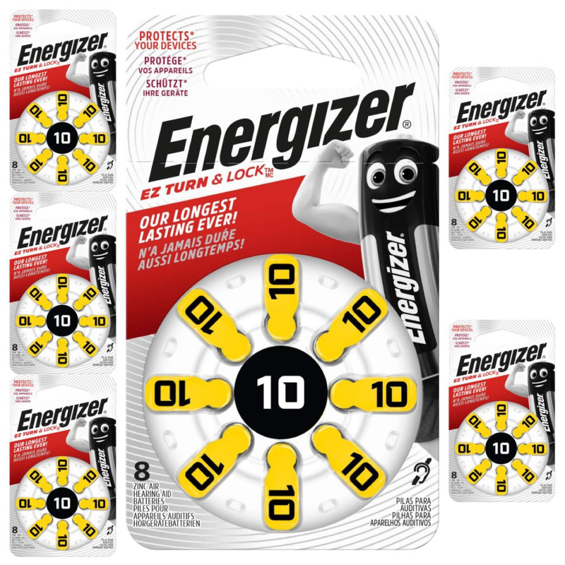48 Piles Auditives 10 / PR70 Energizer EZ Turn & Lock