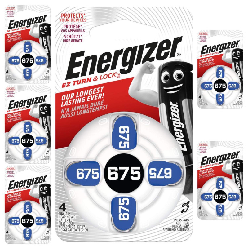 24 Piles Auditives 675 / PR44 Energizer EZ Turn & Lock