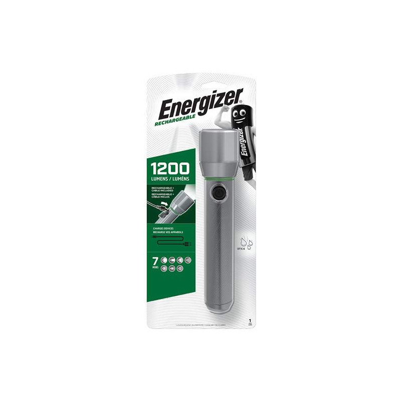 Torche Energizer Vision HD Metal Rechargeable avec 6 piles AA