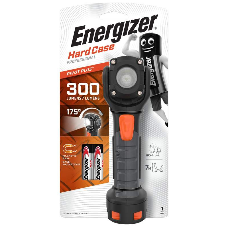Torche Energizer Hardcase Pivot Plus avec 2 piles AA
