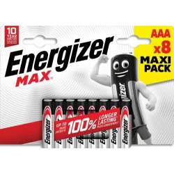 8 Piles Alcalines AAA / LR03 Energizer Max