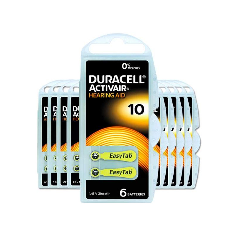 60 Piles Auditives 10 / PR70 Duracell Hearing Aid Activair