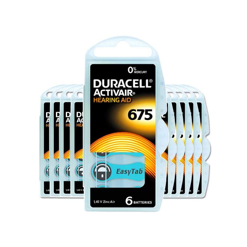 60 Piles Auditives 675 / PR44 Duracell Hearing Aid Activair - Bestpiles