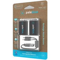 2 Piles Rechargeables USB-C 9V / 6LR61 500mAh PaleBlue Lithium Ion 9V