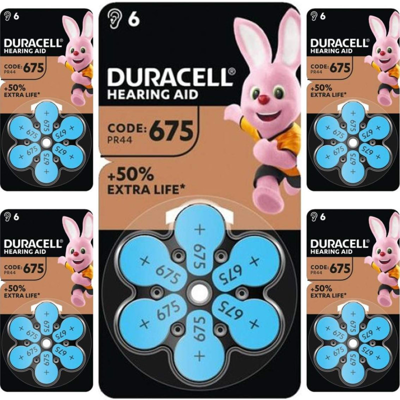 30 Piles Auditives 675 / PR44 Duracell Hearing Aid