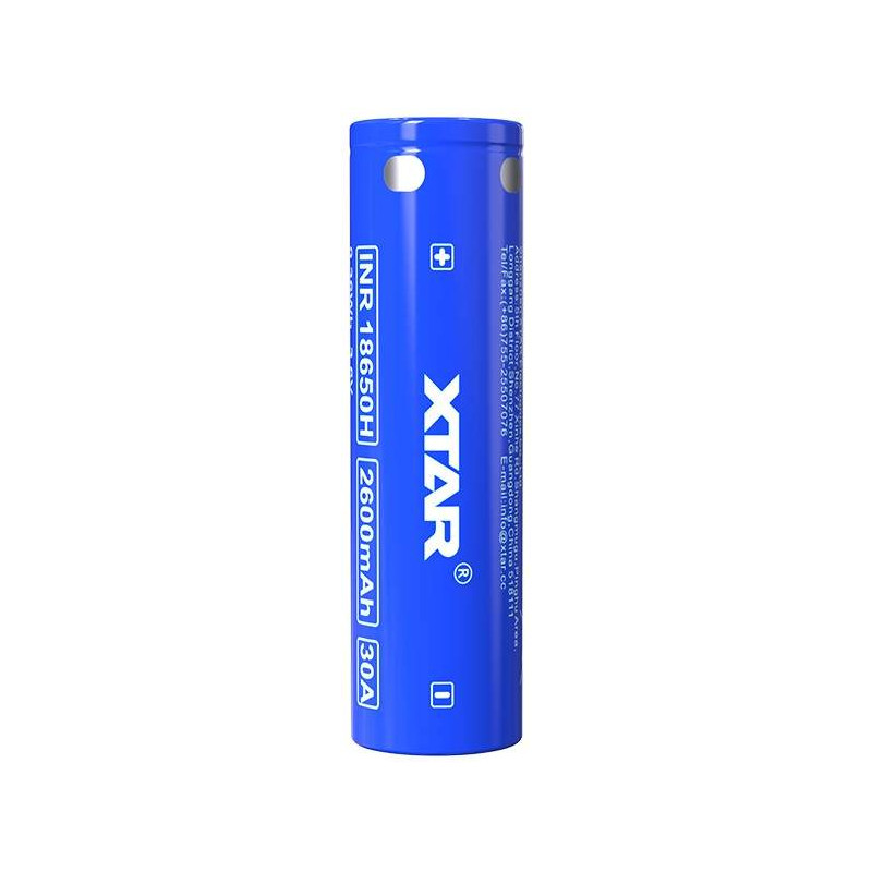 Pile Rechargeable INR18650H Xtar Lithium 3,7V 2600mAh 30A