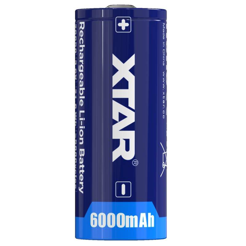 Pile Rechargeable 26650 Xtar 3,6V 6000mAh 10A