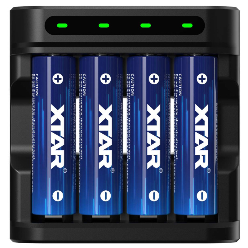 Chargeur de Piles Xtar L4 Avec 4 Piles Lithium AA 1,5V 4150mWh