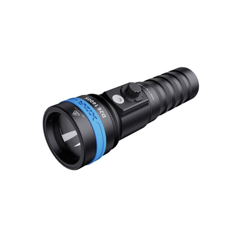 Torche Xtar D26 1600S Diving Flashlight Rechargeable avec Chargeur et Pile Inclus