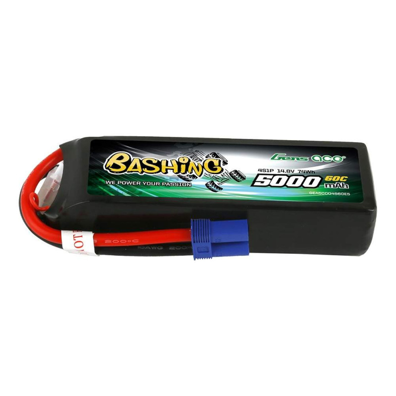 Batterie Lipo Voiture RC Gens ace 5000mAh 14.8V 4S1P 60C avec EC5