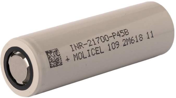 Pile Rechargeable 21700 INR21700-P45B Molicel Li-ion 3,7V 4500mAh 45A Grade A