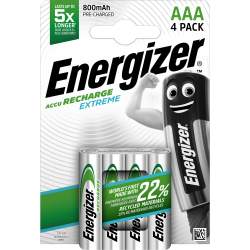 4 Piles Rechargeables AAA / HR03 800mAh Energizer Extreme