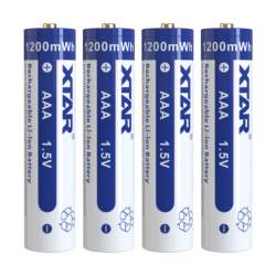 4 Piles Rechargeables AAA / HR03 1200mWh Xtar Li-ion 1.5V