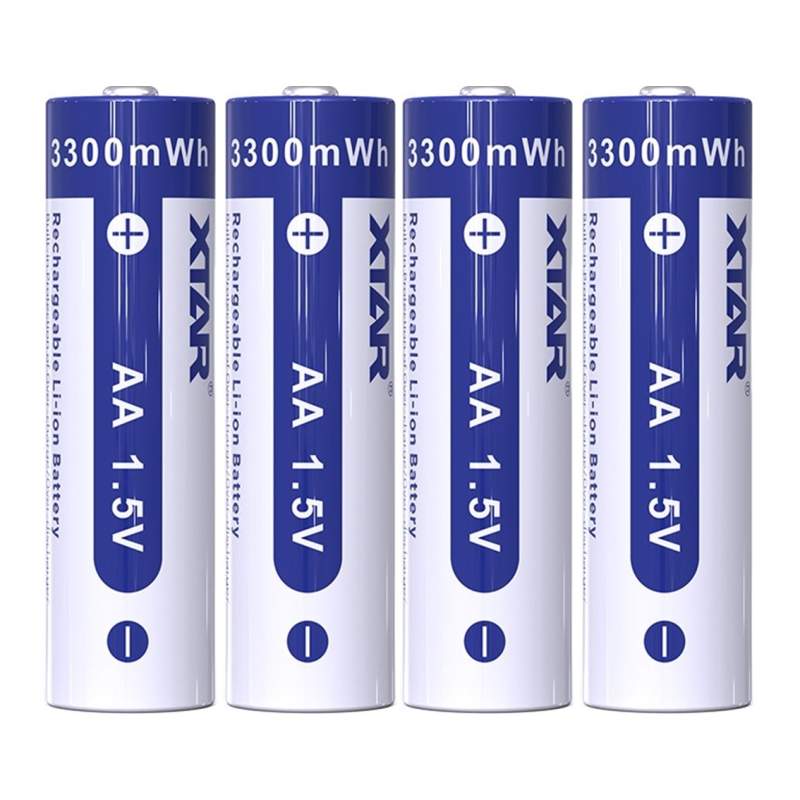 4 Piles Rechargeables AA / HR6 3300mWh Xtar Li-ion 1.5V