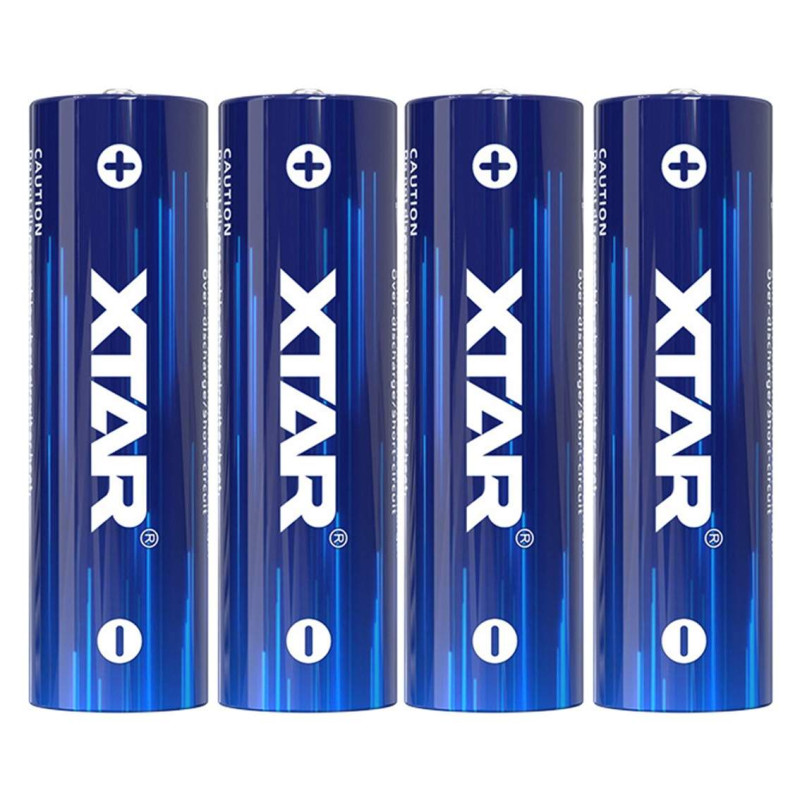 4 Piles Rechargeables AA / HR6 4150mWh 2500mAh Xtar Li-ion 1.5V
