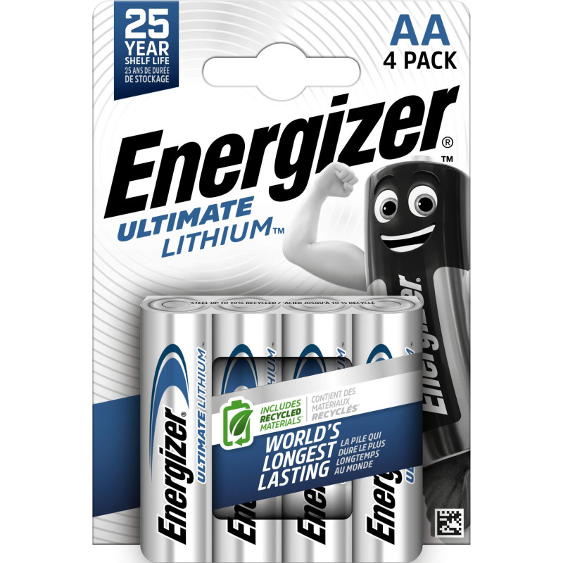 4 Piles Lithium AA / LR6 Energizer Ultimate Lithium