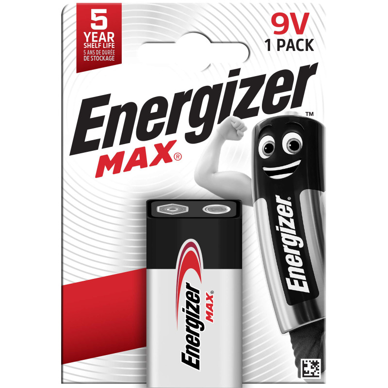 Pile Alcaline 9V / 6LR61 Energizer Max