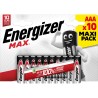 10 Piles Alcalines AAA / LR03 Energizer Max