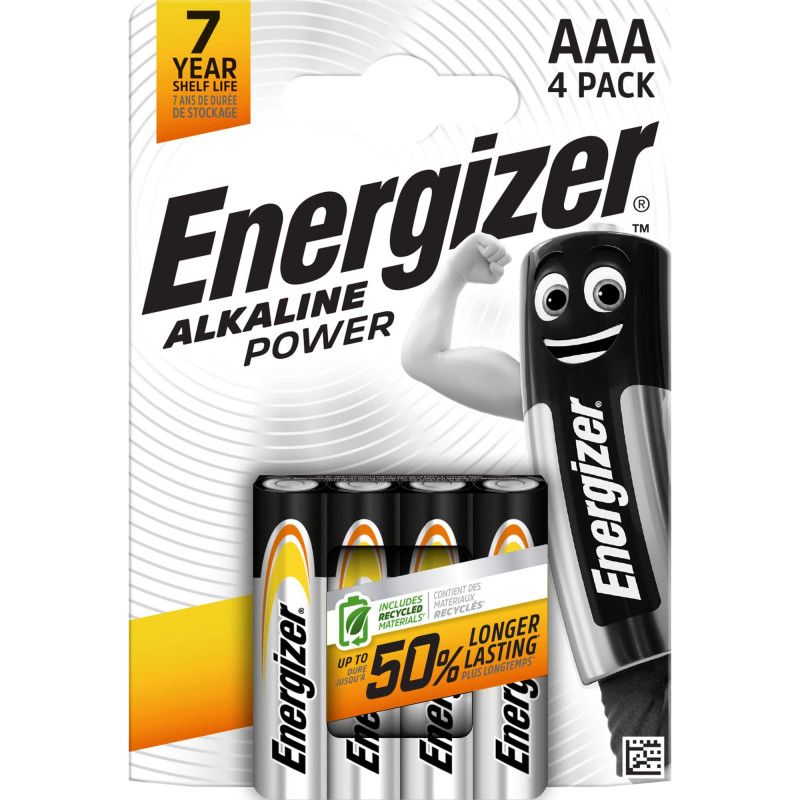 4 Piles AAA / LR03 Energizer Alcaline Power
