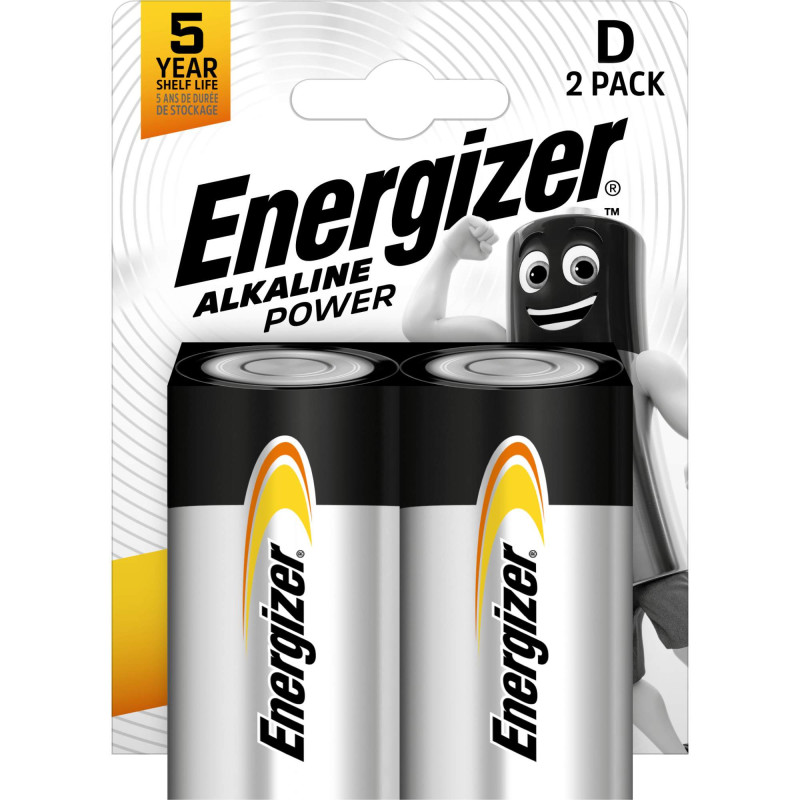 2 Piles D / LR20 Energizer Alcaline Power