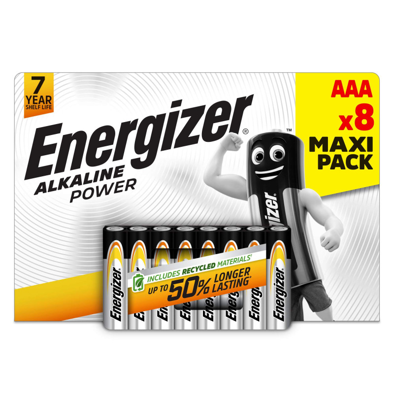 8 Piles AAA / LR03 Energizer Alcaline Power