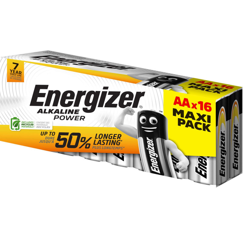 16 Piles AA / LR6 Energizer Alcaline Power Maxi Pack