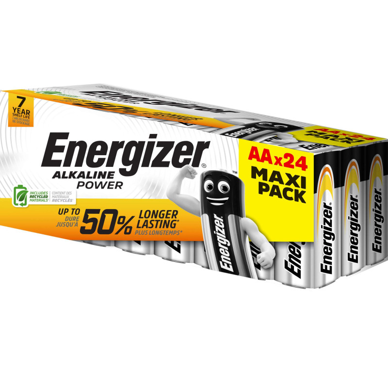 24 Piles AA / LR6 Energizer Alcaline Power Maxi Pack
