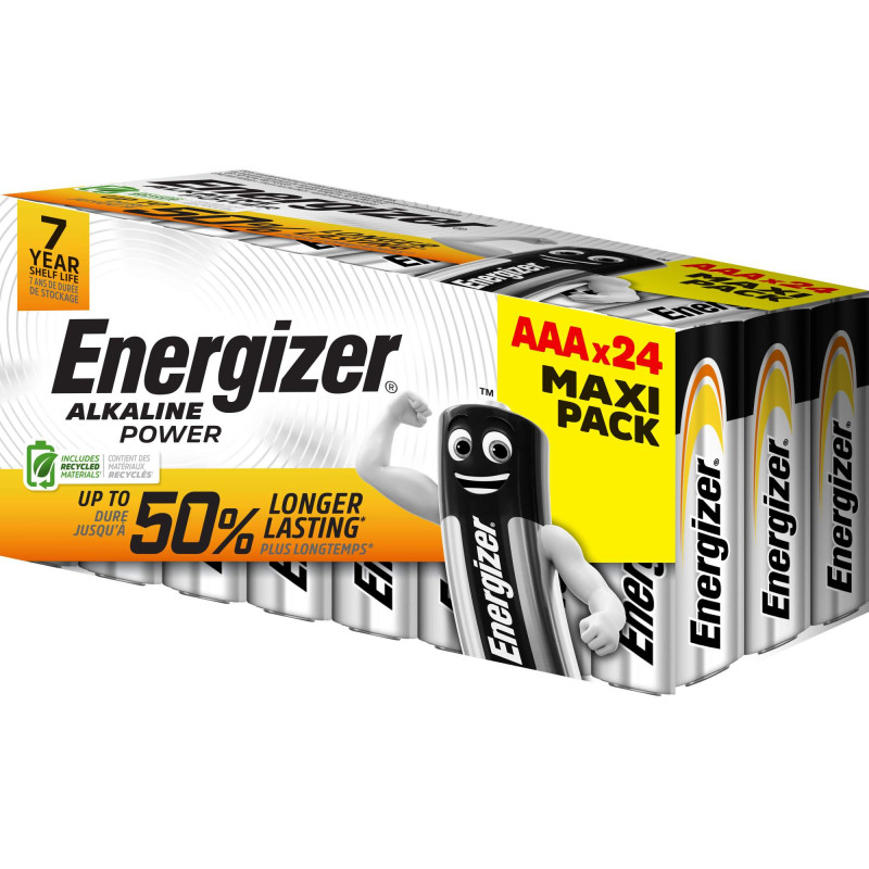 24 Piles AAA / LR03 Energizer Alcaline Power Maxi Pack
