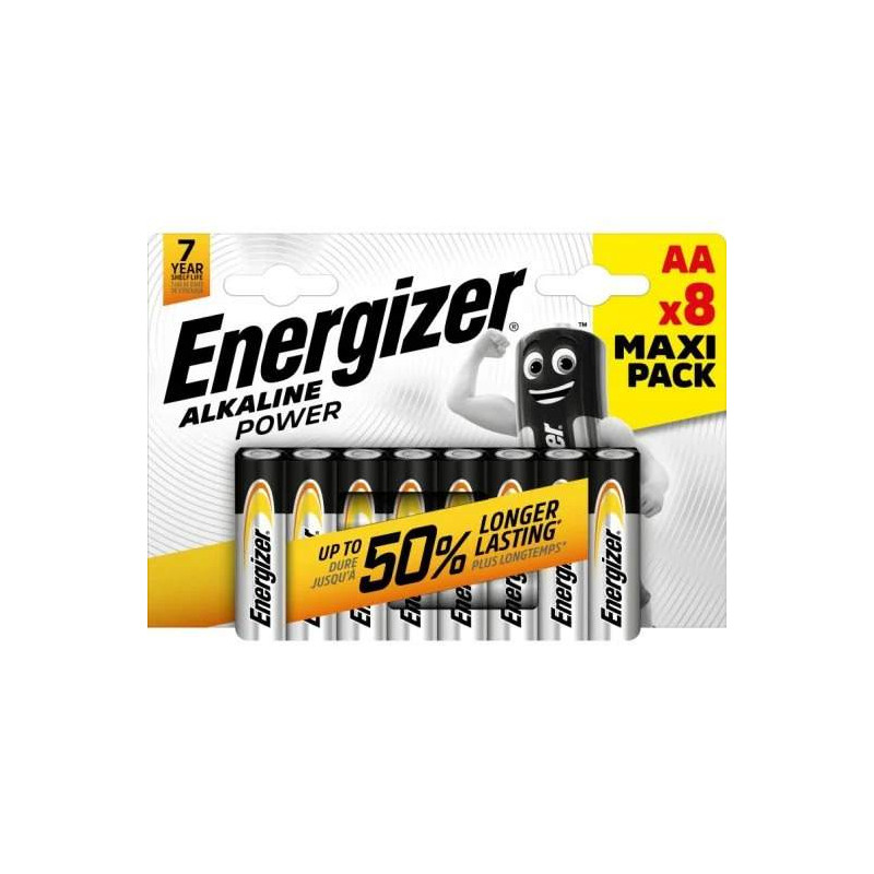 8 Piles AA / LR6 Energizer Alcaline Power