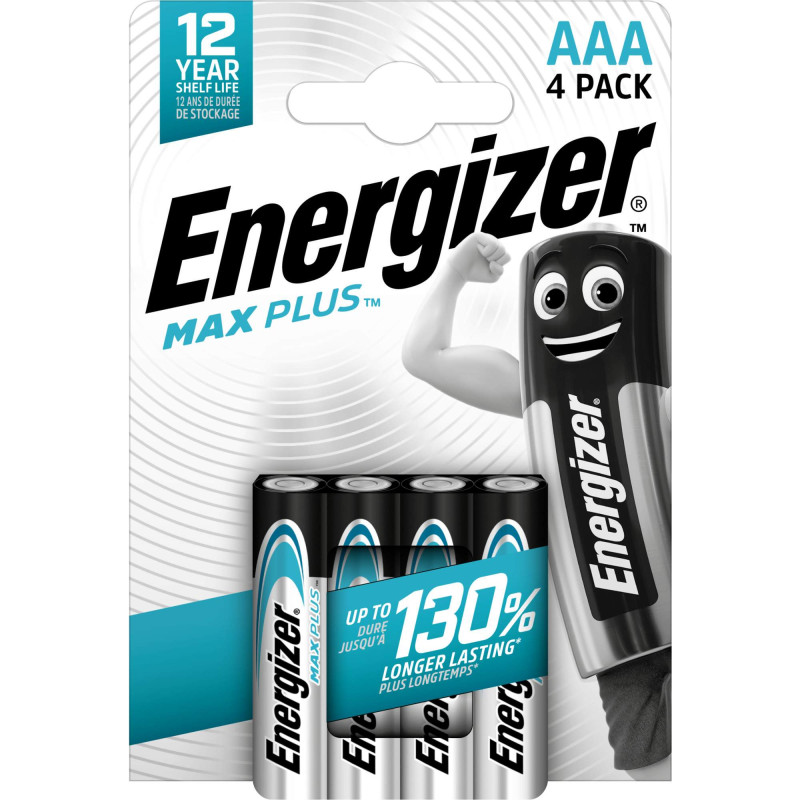 4 Piles Alcalines AAA / LR03 Energizer Max Plus
