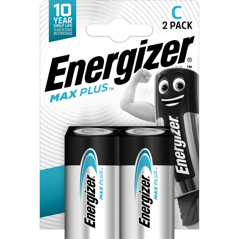 2 Piles Alcalines C / LR14 Energizer Max Plus