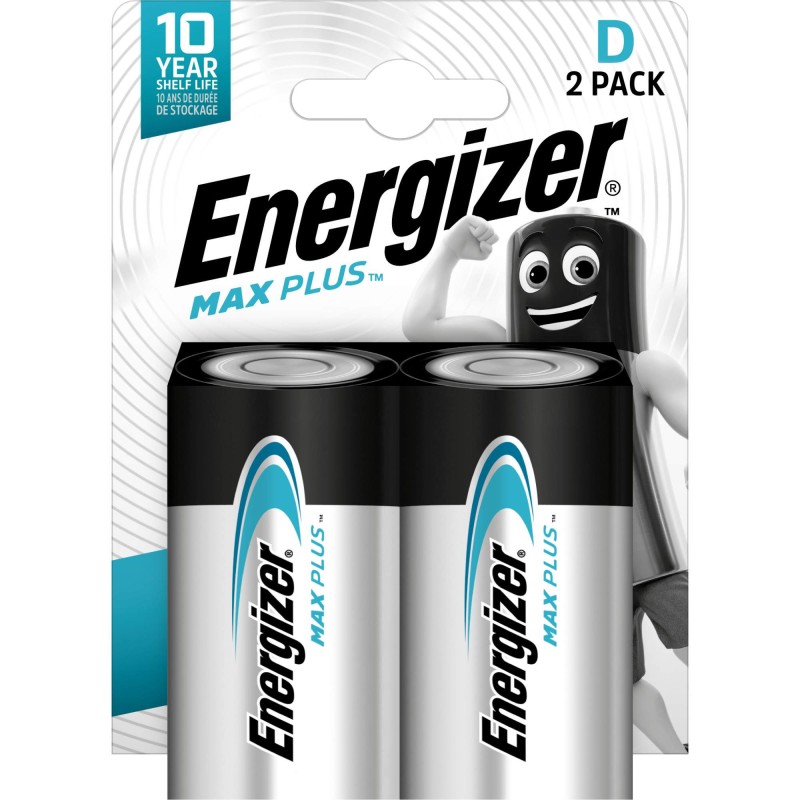 2 Piles Alcalines D / LR20 Energizer Max Plus