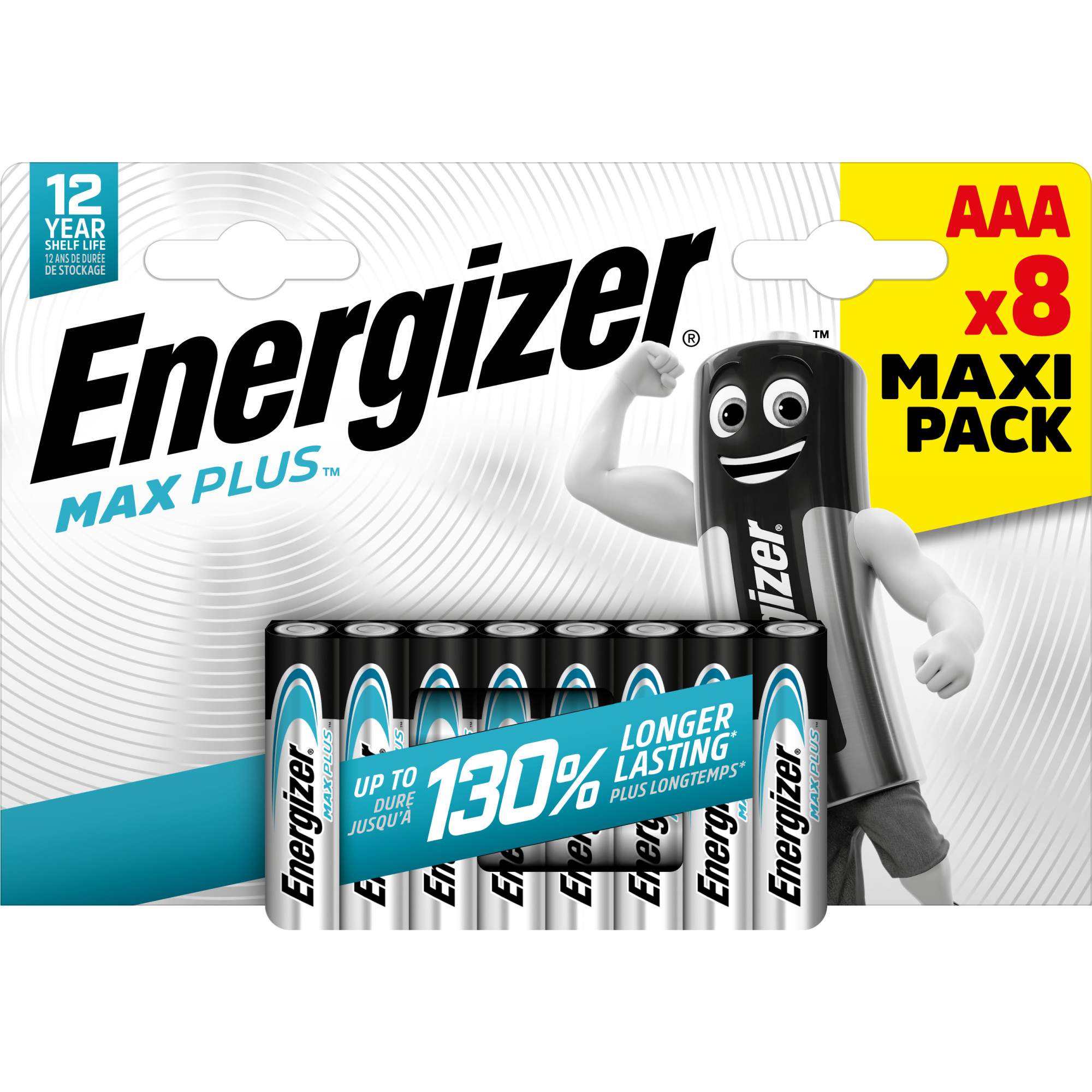 8 Piles Alcalines AAA / LR03 Energizer Max Plus