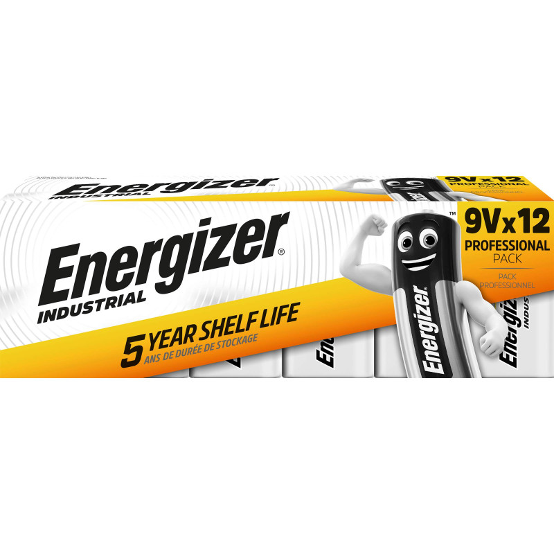 12 Piles 9V / 6LR61 Energizer Industrial