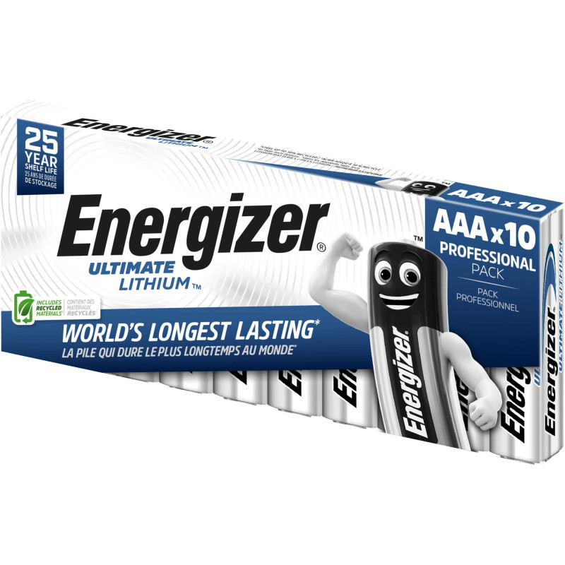 10 Piles Lithium AAA / LR03 Energizer Ultimate Lithium