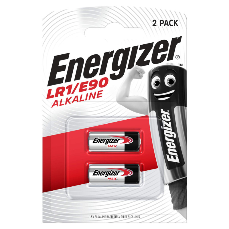 2 Piles LR1 / E90 / N Energizer Alcaline 1,5V
