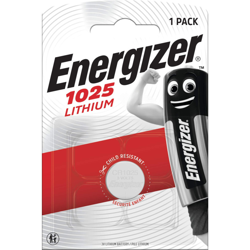 Pile CR1025 Energizer Bouton Lithium 3V
