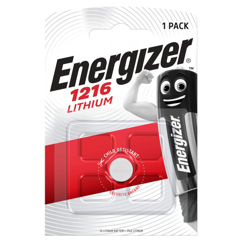Pile CR1216 Energizer Bouton Lithium 3V
